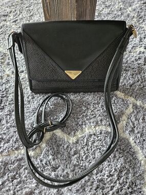 YSL Crossbody Envelope Bag with Gold Accent